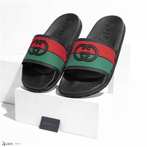 gucci padded web slide sandal|men's interlocking g slide sandal.